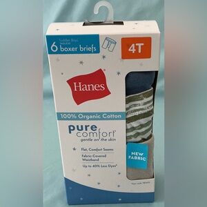 Hanes Toddler Boys' Tagless 6pk Boxer Briefs - 4T